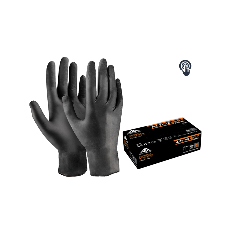 Gants jetables nitriles noir