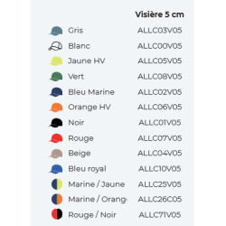 Casquette toute saison colorés