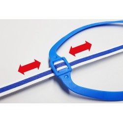 La têtière permet de régler la longueur de la bride pour un confort et un ajustement optimal