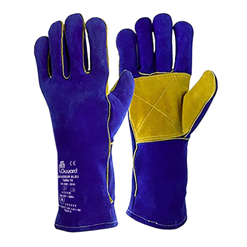 Gants soudeur BLEU