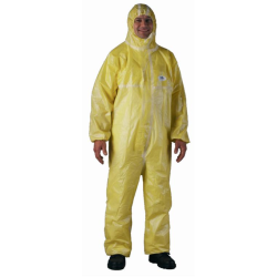 Combinaison 65g Type 4 'TAPE SEAM' SMS jaune, cagoule