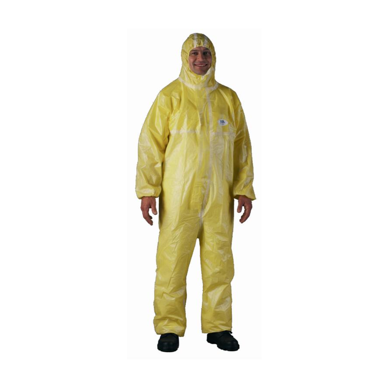 Combinaison 65g Type 4 'TAPE SEAM' SMS jaune, cagoule