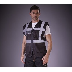 Gilet haute visibilité multipoches et zippé