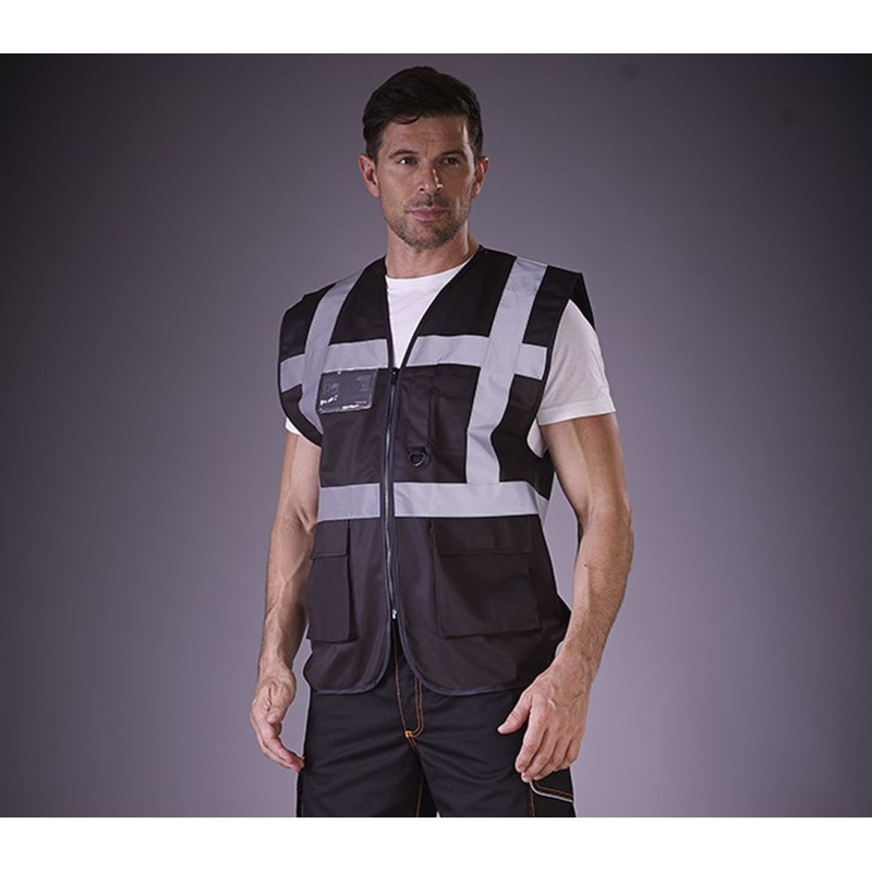 Gilet haute visibilité multipoches et zippé