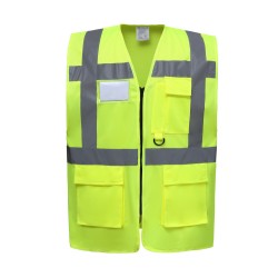 Gilet haute visibilité multipoches et zippé