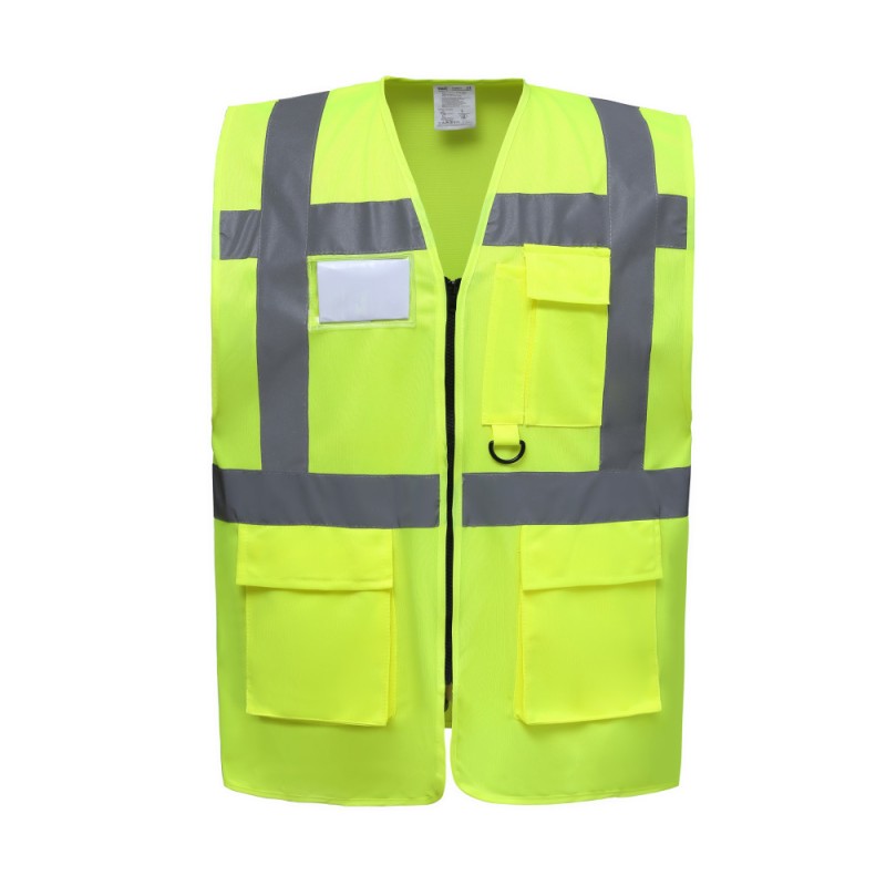 Gilet haute visibilité multipoches et zippé