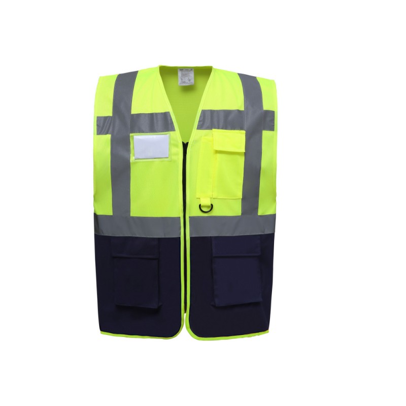 Gilet haute visibilité multipoches et zippé