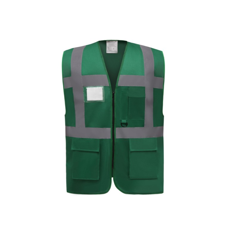 Gilet haute visibilité multipoches et zippé