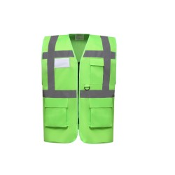 Gilet haute visibilité multipoches et zippé