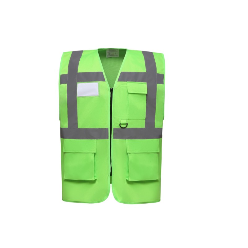 Gilet haute visibilité multipoches et zippé