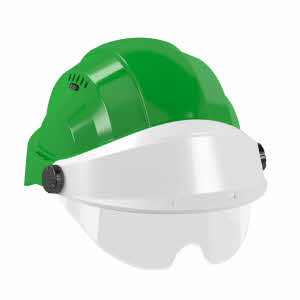 EARLINE  Casque de chantier avec lunette intégrée vert - 65122